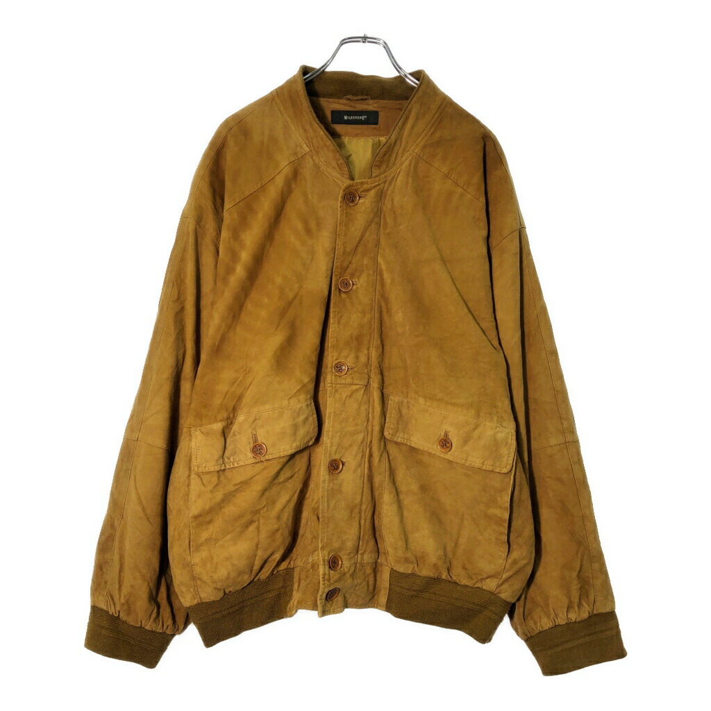 MILESTONE ゴートスエードレザージャケット ブラウン(メンズ 28)中古 古着 X0769|YAMAHISA USEDCLOTHINGSHOP