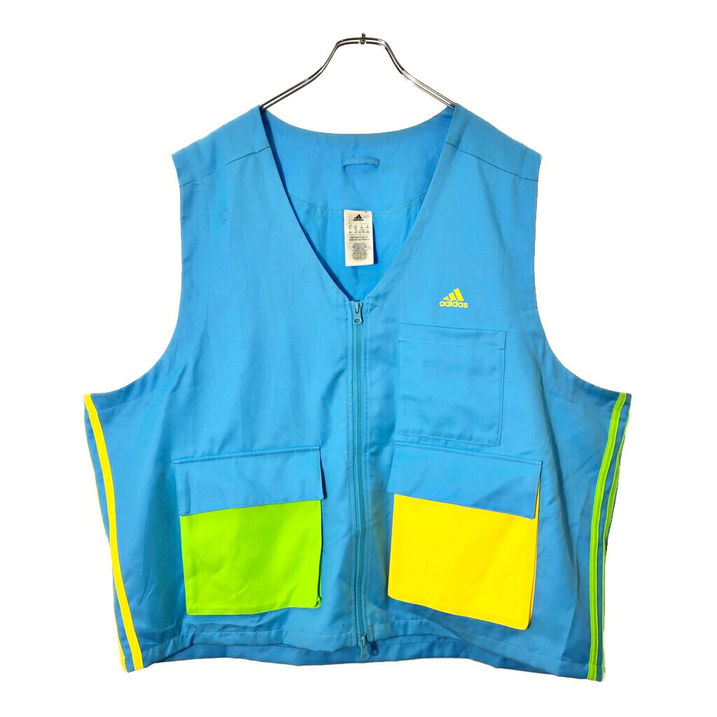 adidas アディダス Kid Core ベスト ライトブルー(メンズ XL)中古 古着 X0792