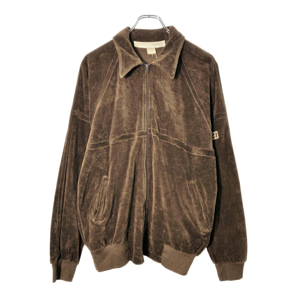 80年代 USA製 GEOFFREY BEENE ベロアジャケット ブラウン(メンズ MEDIUM)中古 古着 X0800