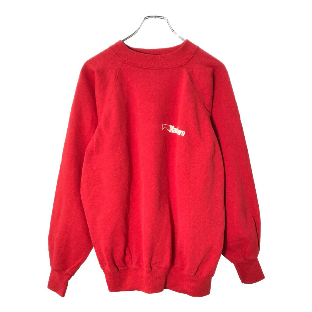 80年代 Marlboro マルボロ ワンポイントロゴスウェット 企業ロゴ レッド(メンズ L相当)中古 古着 X0811 9,235円