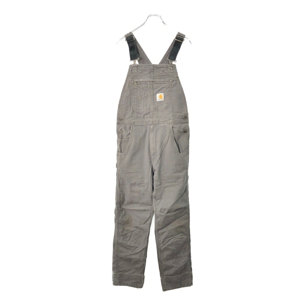 Carhartt カーハート ダック ダブルニー ビブオーバーオール グレー(メンズ W30 L30)中古 古着 X1010