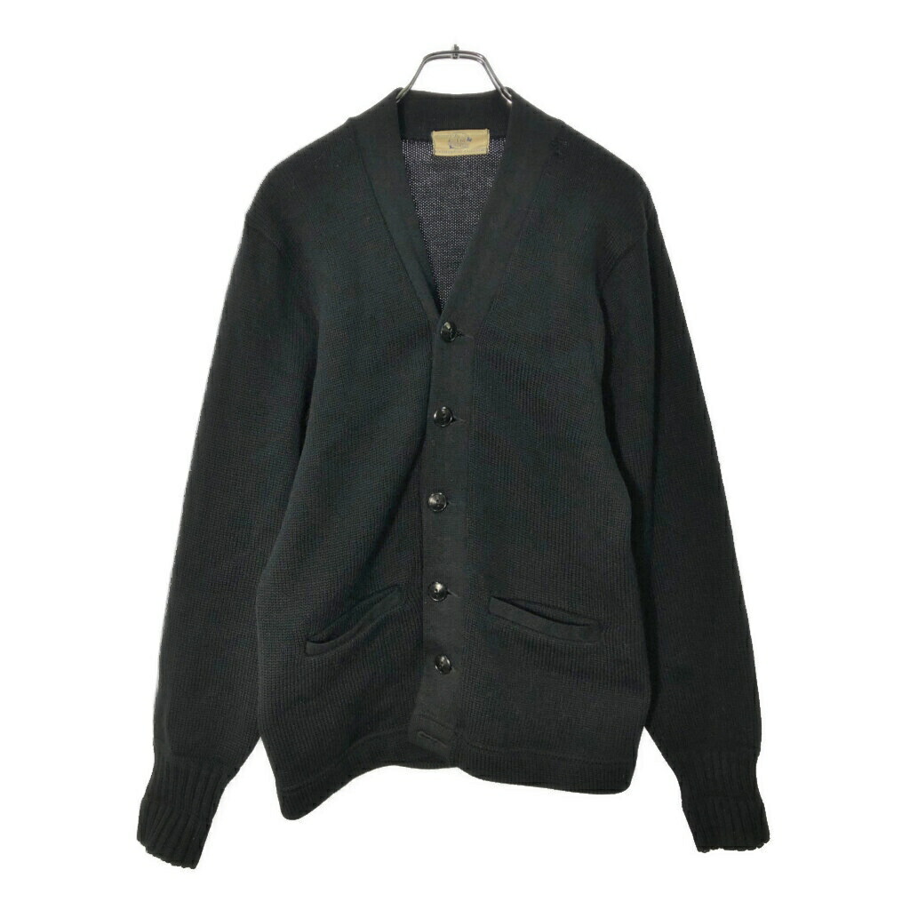 60年代 New Era SPORTSWEAR ウールニットカーディガン ヴィンテージ ブラック(メンズ)中古 古着 X1048｜YAMAHISA USEDCLOTHINGSHOP