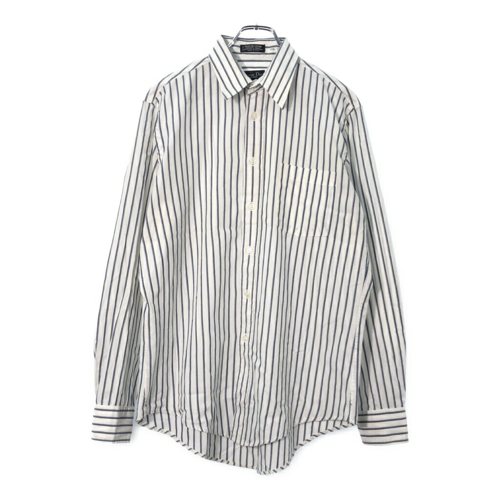 楽天市場】80s USA製 Christian Dior 織り ストライプ 長袖 コットン