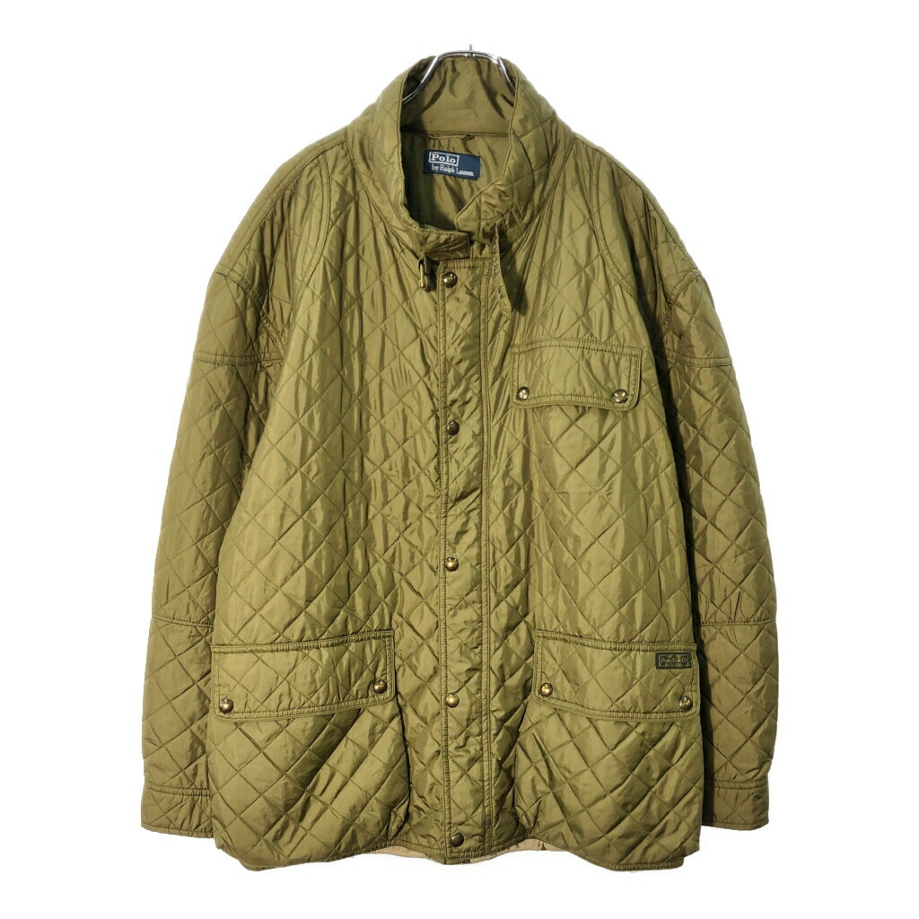 Polo by Ralph Lauren ポロ ラルフローレン キルティングジャケット オリーブ(メンズ XL相当)中古 古着 X1151