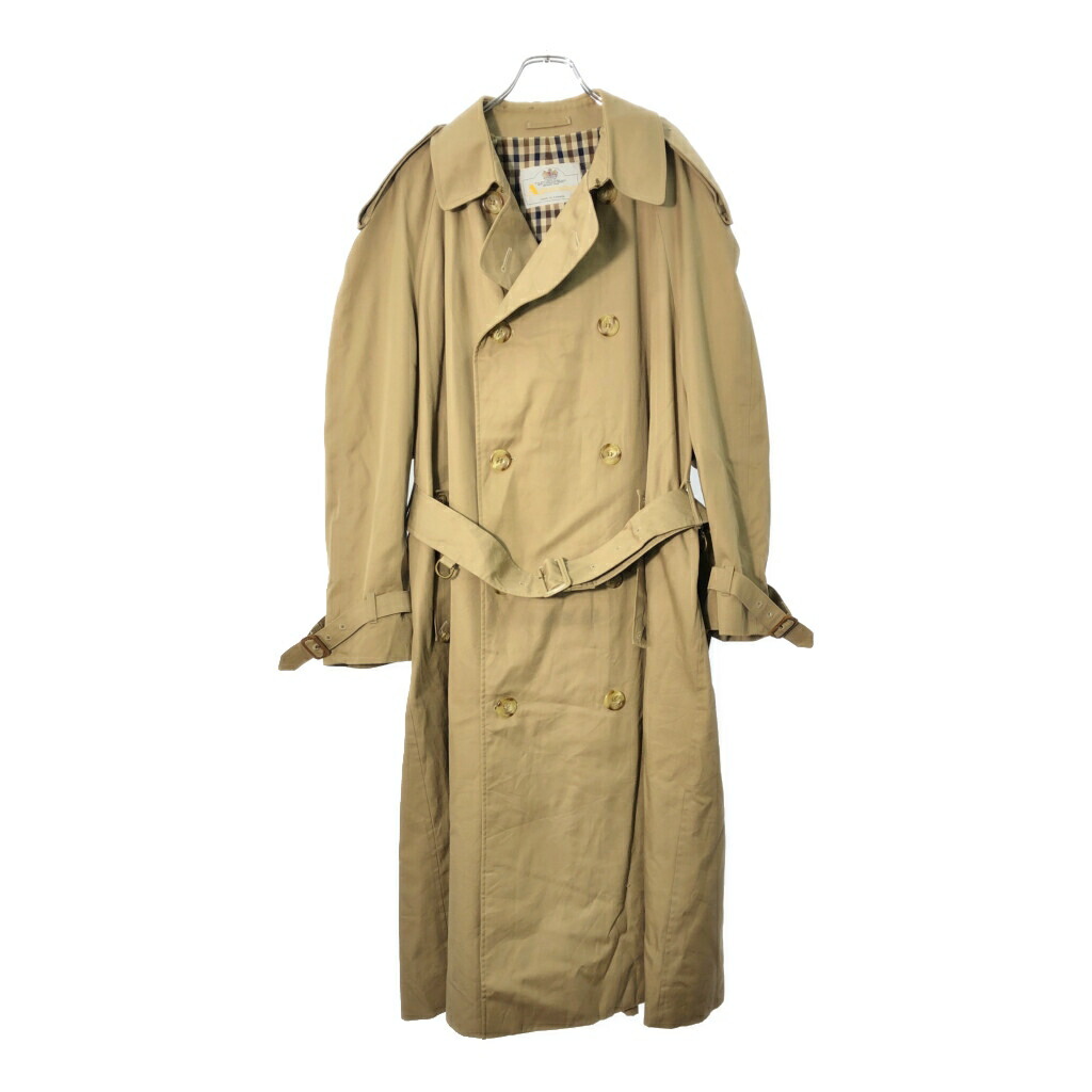 【美品】アクアスキュータム トレンチコート ベージュ メンズ 3L相当 アクアスキュータム Aquascutum ベージュ トレンチコート メンズ