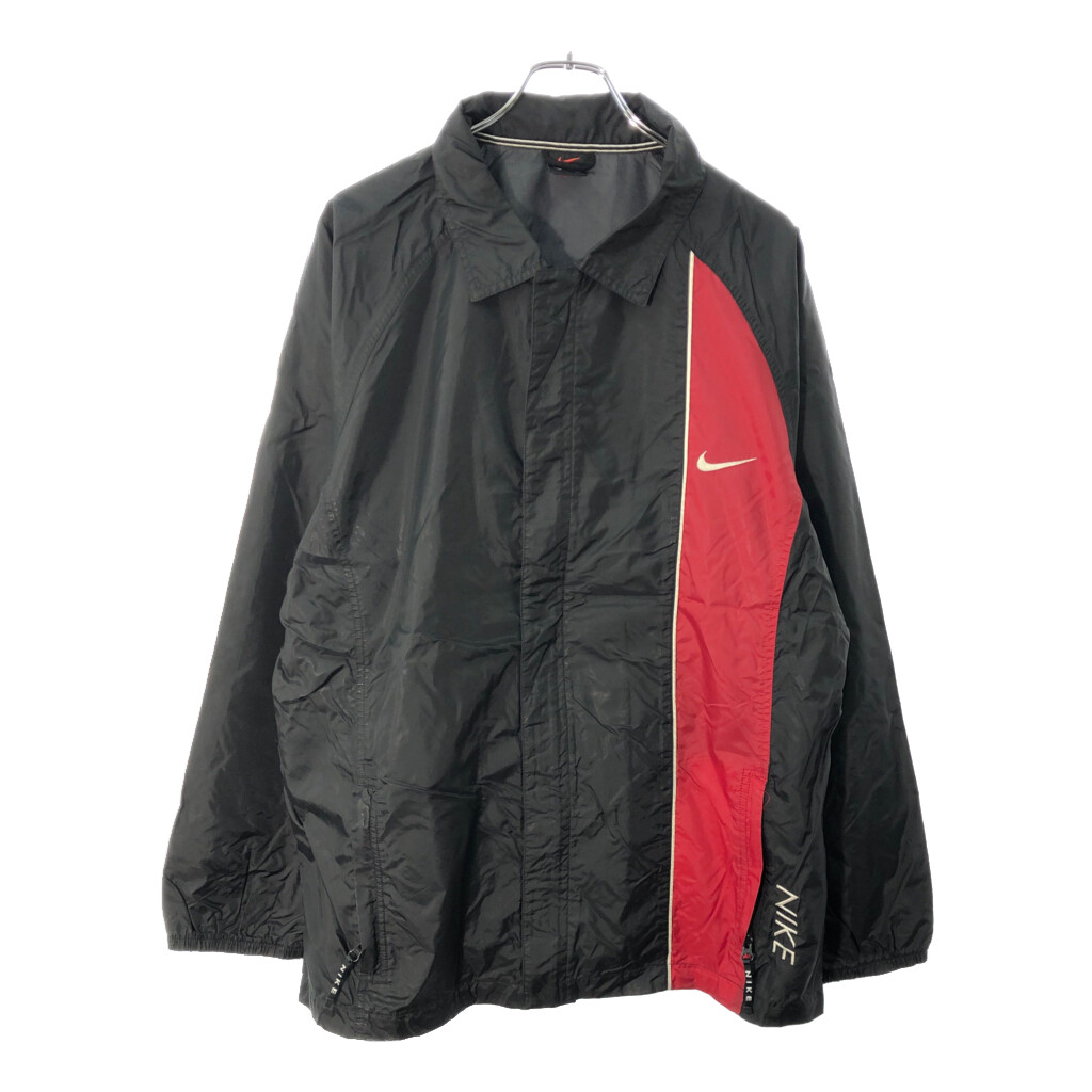 90年代 NIKE ナイキ ナイロンジャケット ブラック(メンズ M)中古 古着 X1487