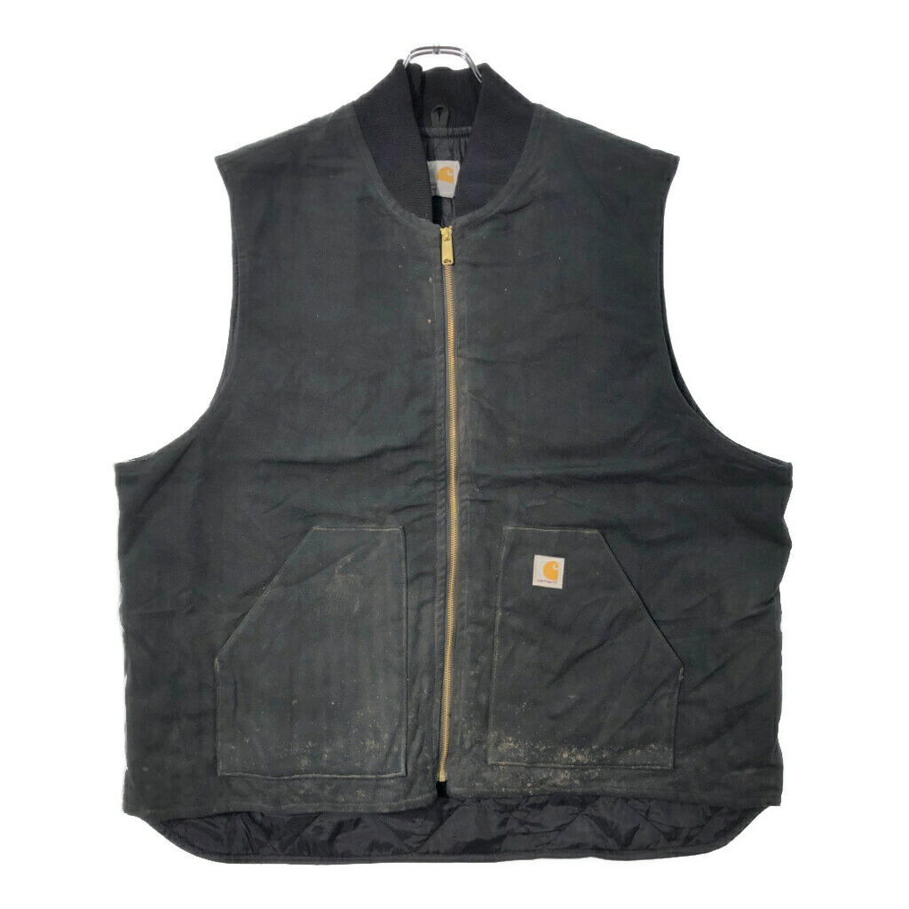 Carhartt カーハート ダック ワークベスト 大きいサイズ ブラック(メンズ 3XL)中古 古着 X1528 楽天市場】Carhartt カーハート ダック ワークベスト 大きいサイズ