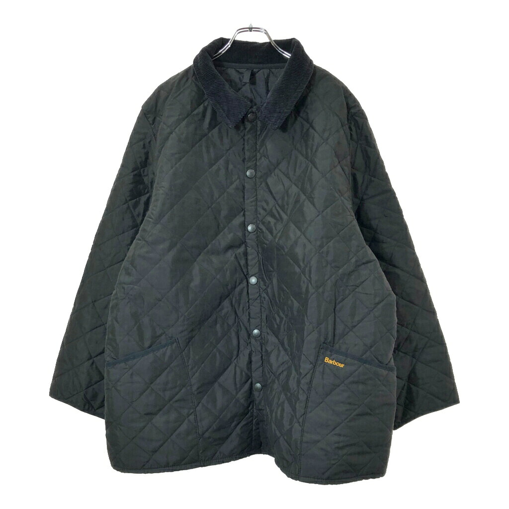 90年代 イングランド製 Barbour バブアー ESKDALE エスクデール キルティングジャケット ブラック(メンズ C56/142CM)中古 古着 X1657|YAMAHISA USEDCLOTHINGSHOP