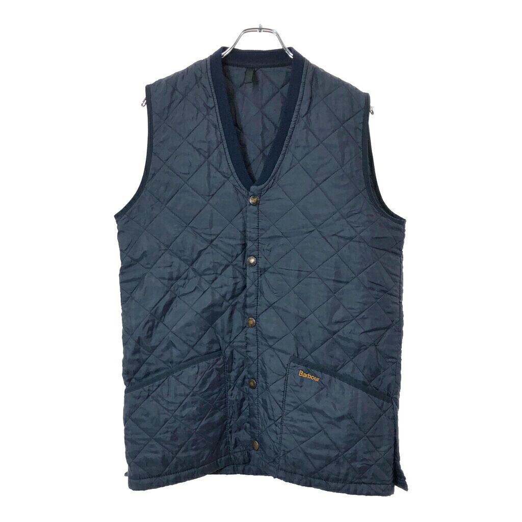 イングランド製 Barbour バブアー LIDDESDALE リッズデイル キルティングベスト ネイビー(メンズ)中古 古着 X1660