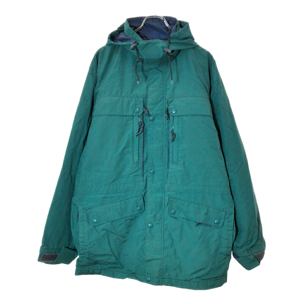 90年代 L.L.Bean エルエルビーン マウンテンパーカー アウトドア グリーン(メンズ L相当)中古 古着 X1673