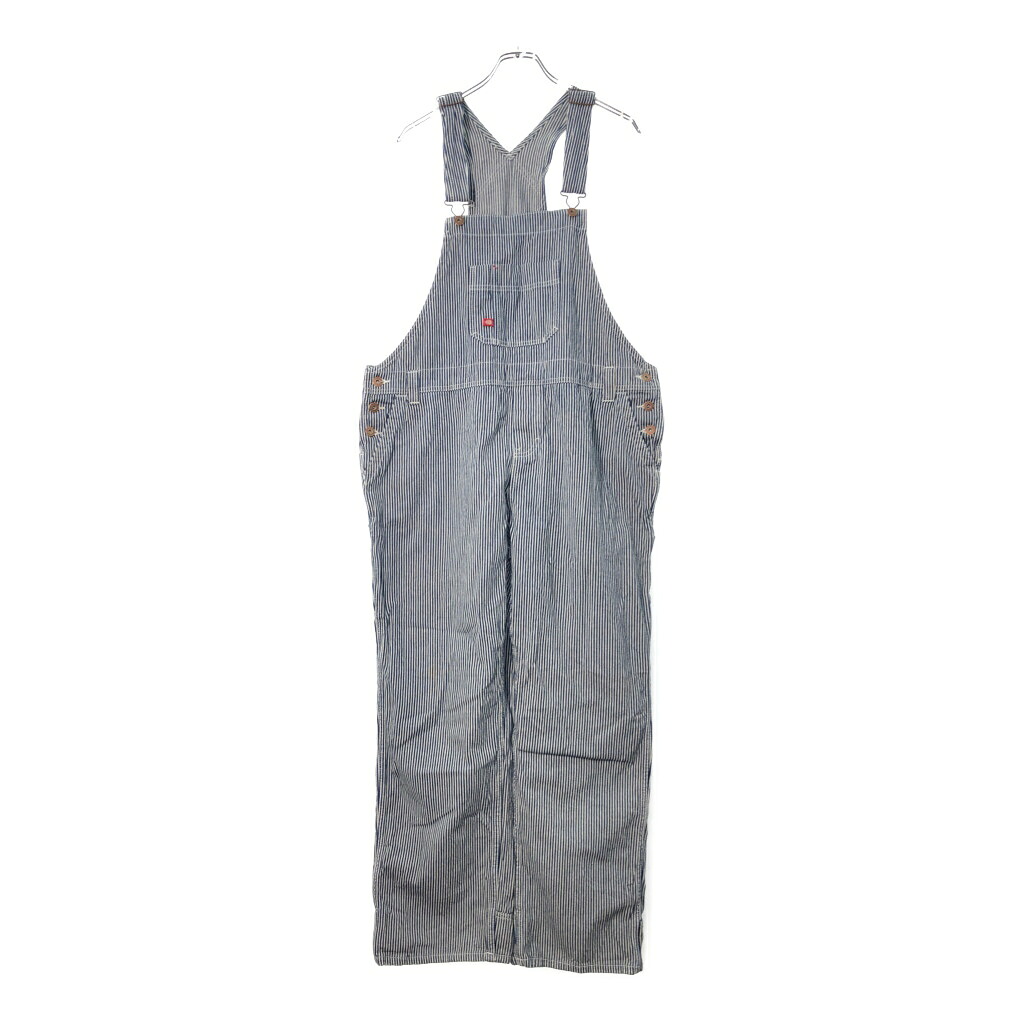 Dickies ディッキーズ ビブオーバーオール ヒッコリーストライプ ネイビー(メンズ L)中古 古着 X1840 5,940円