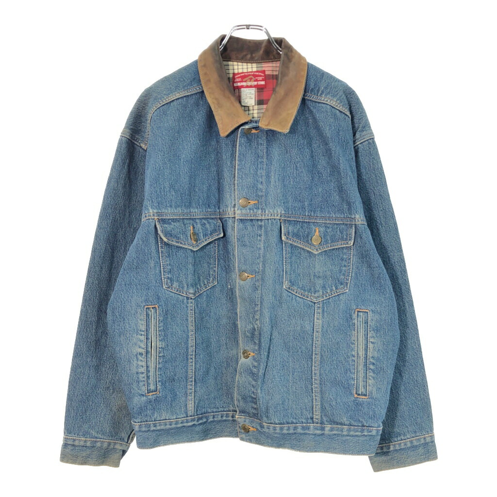 90年代 MARLBORO COUNTRY STORE マルボロカントリーストア デニムジャケット ブルー(メンズ L)中古 古着 X1920