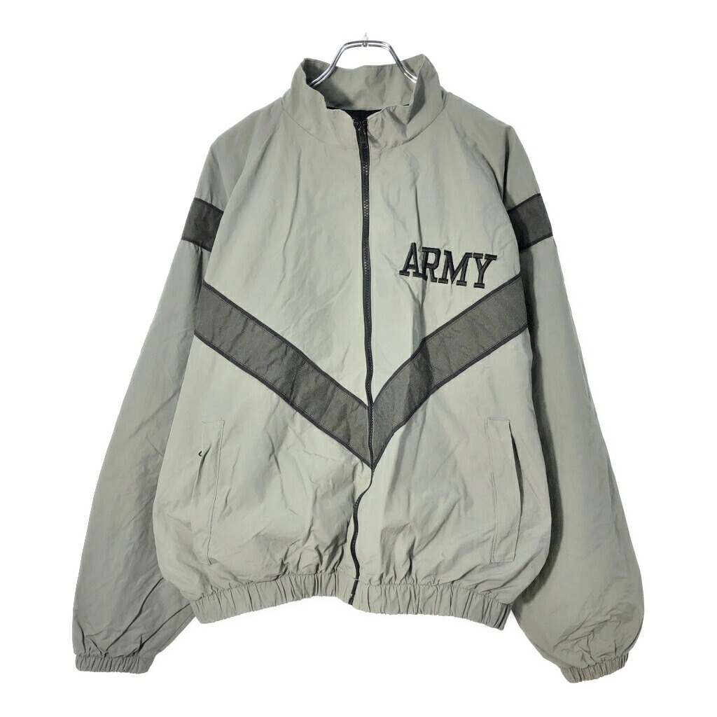 00年代 米軍実物 U.S.ARMY IPFU トレーニングジャケット ミリタリー グレー(メンズ LARGE SHORT)中古 古着 X1923