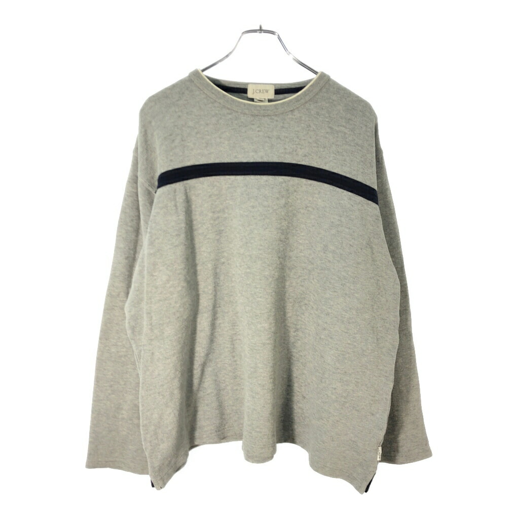 00年代 J.CREW ジェイクルー コットンニットセーター グレー(メンズ XL)中古 古着 X2040