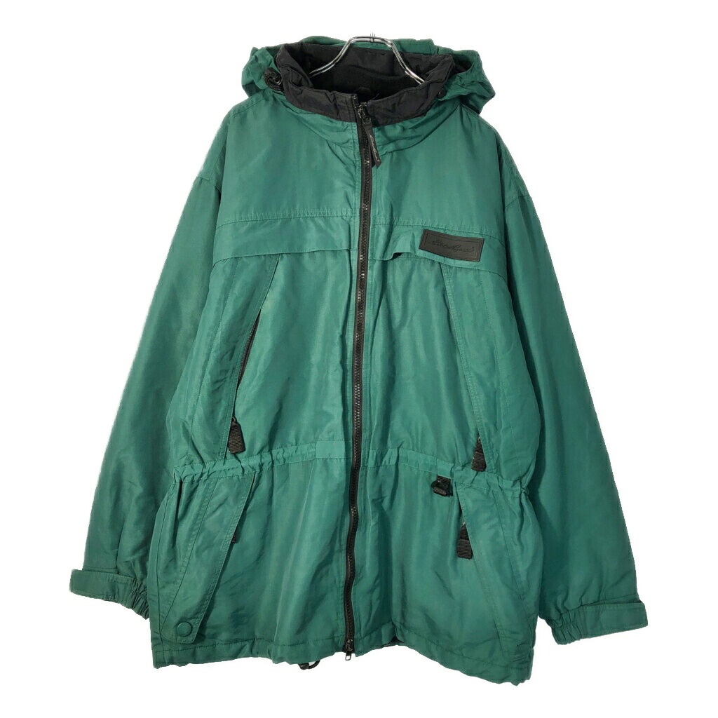 90年代 Eddie Bauer エディーバウアー マウンテンパーカー アウトドア グリーン(メンズ L)中古 古着 X2101｜YAMAHISA USEDCLOTHINGSHOP