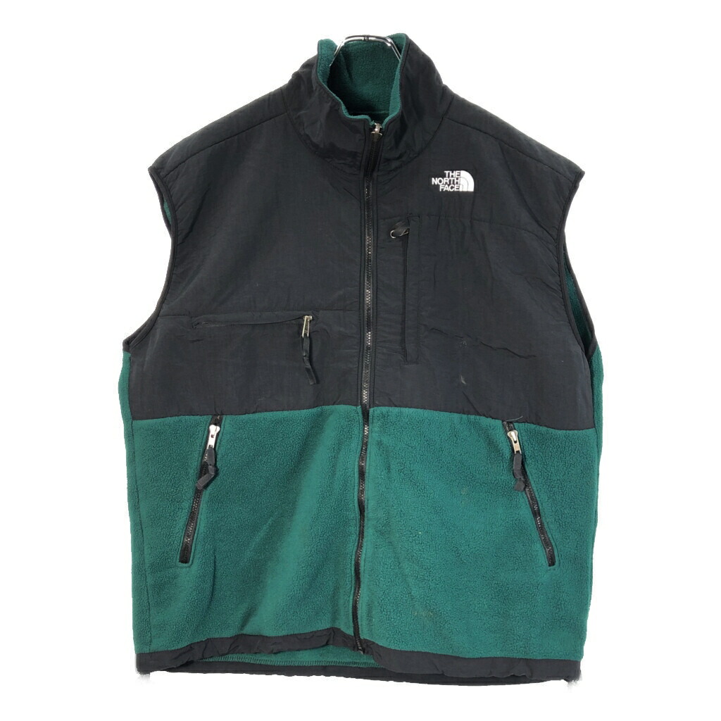 THE NORTH FACE ノースフェイス Denali デナリ フリースベスト アウトドア グリーン(メンズ XL)中古 古着 X2804