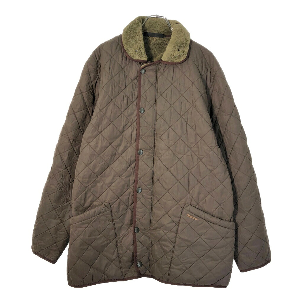 Barbour バブアー RIDGE POLARQUILT JACKET キルティングジャケット ブラウン(メンズ EX LARGE)中古 古着 X2175|YAMAHISA USEDCLOTHINGSHOP