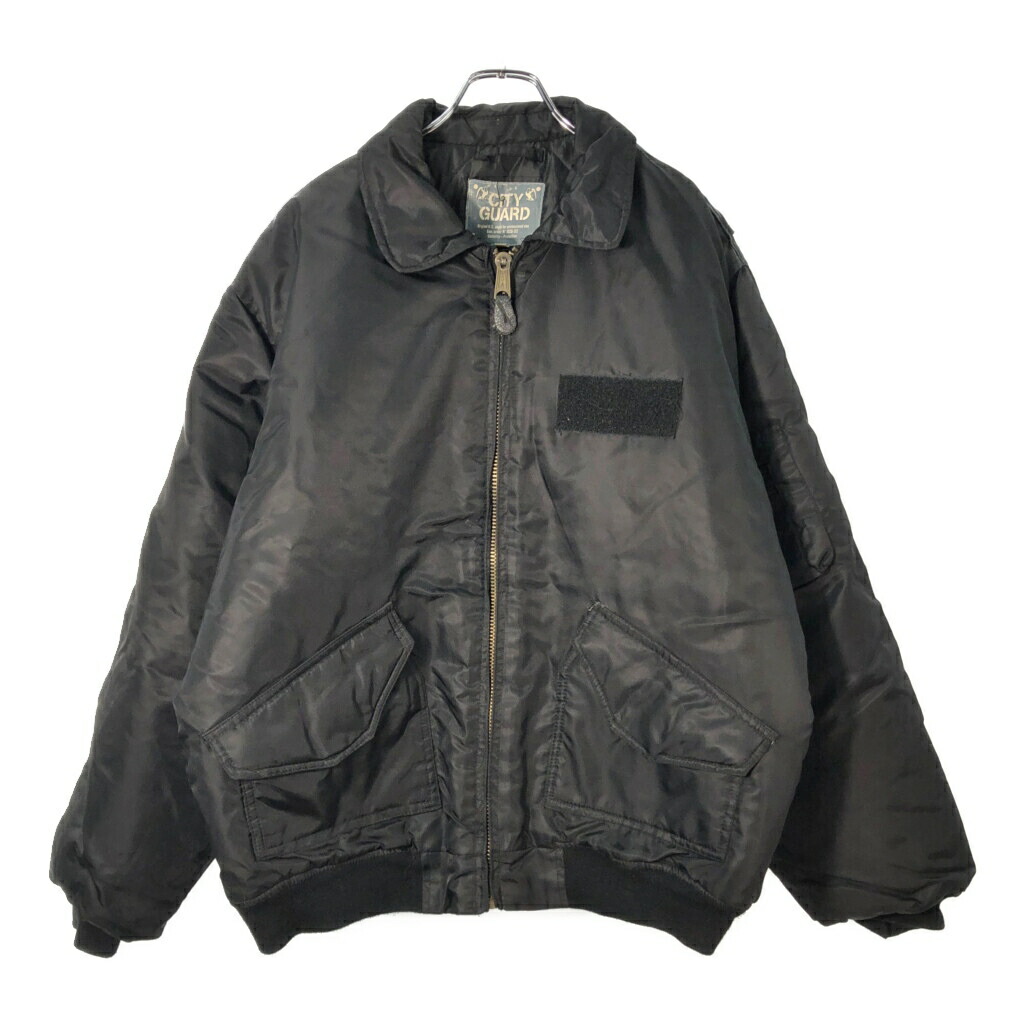 CITY GUARD セキュリティージャケット ブラック(メンズ XL)中古 古着 X2241