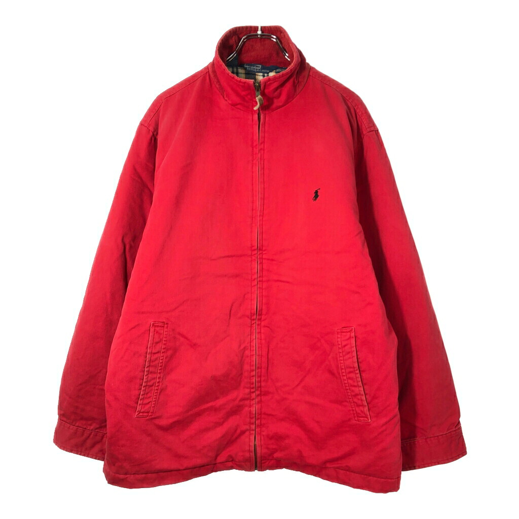 90年代 Polo by Ralph Lauren ポロ ラルフローレン ウィンドブレーカージャケット レッド(メンズ XL)中古 古着 X2244|YAMAHISA USEDCLOTHINGSHOP
