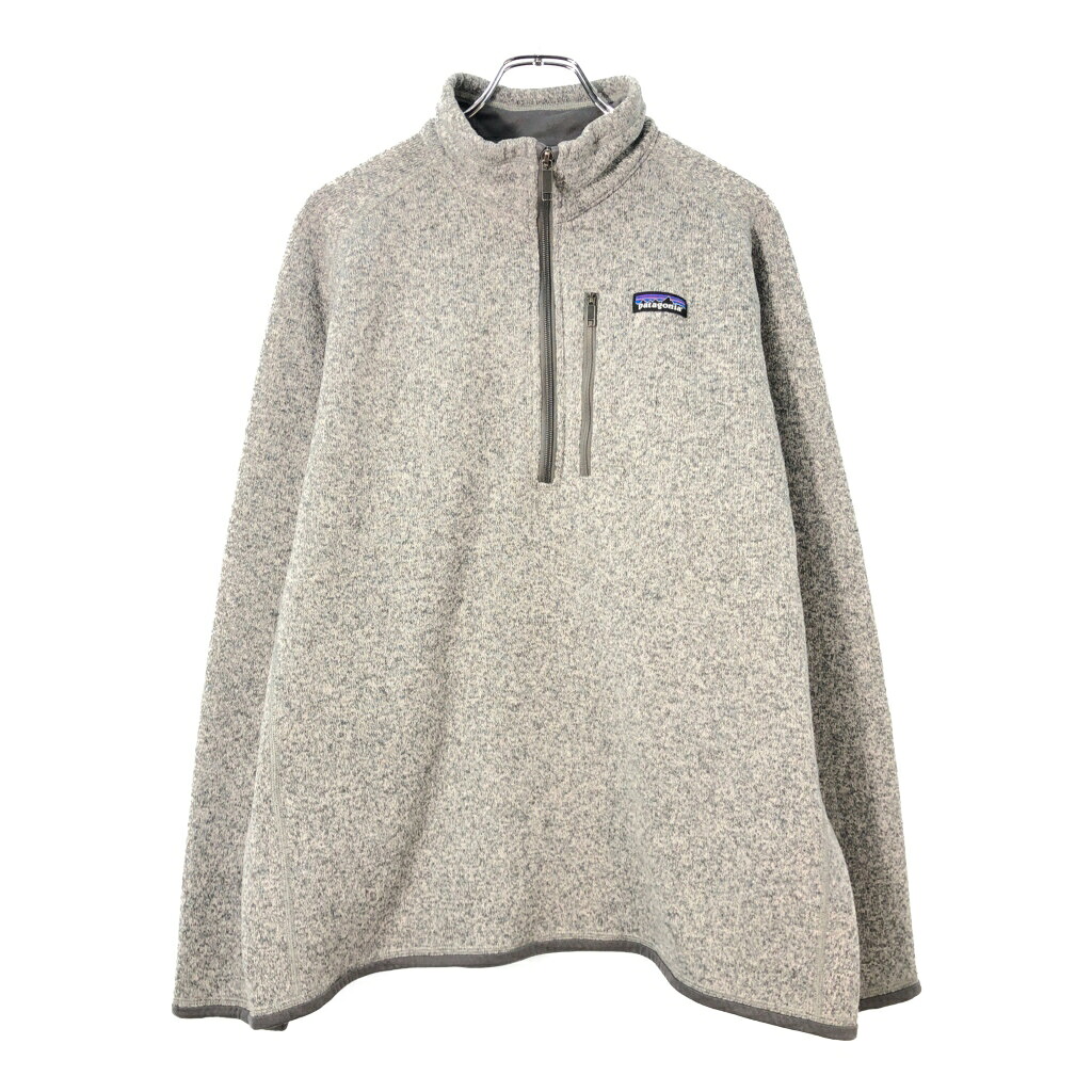 patagonia パタゴニア ベターセーター ハーフジップ フリースジャケット アウトドア グレー(メンズ XL)中古 古着 X2249