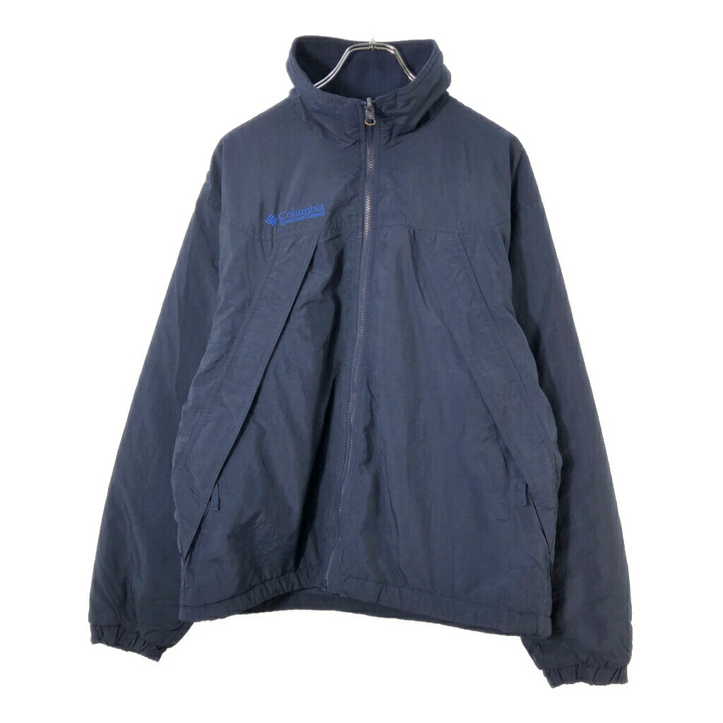 00年代 Columbia コロンビア ウォームアップジャケット アウトドア ネイビー(メンズ M)中古 古着 X2480