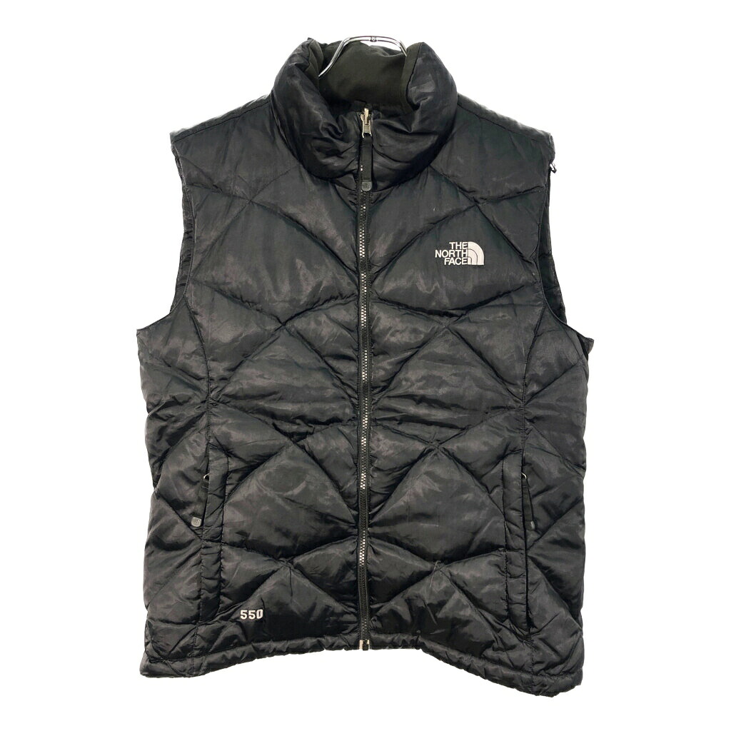 THE NORTH FACE ノースフェイス キルティング ダウンベスト アウトドア ブラック(レディース L)中古 古着 X2581