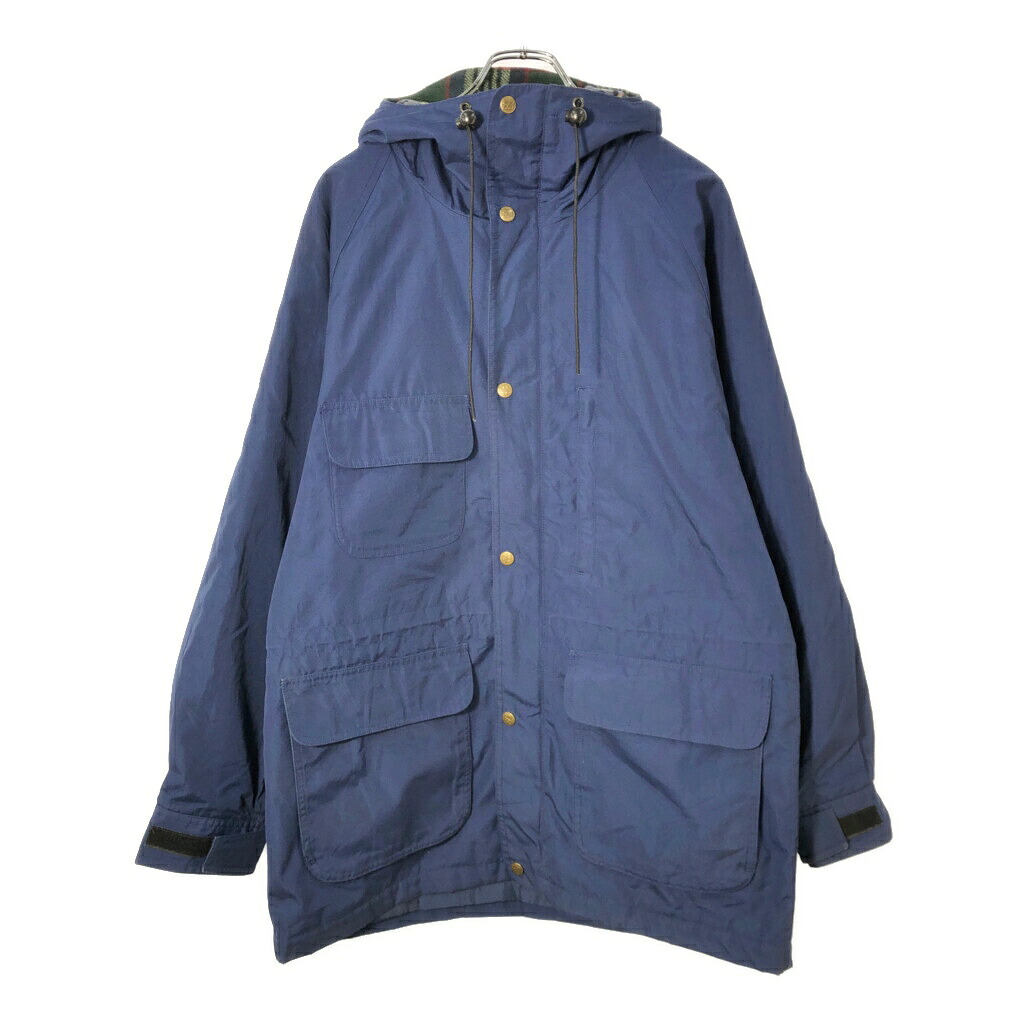 90年代 Eddie Bauer エディーバウアー マウンテンパーカー アウトドア ネイビー(メンズ M)中古 古着 X2647