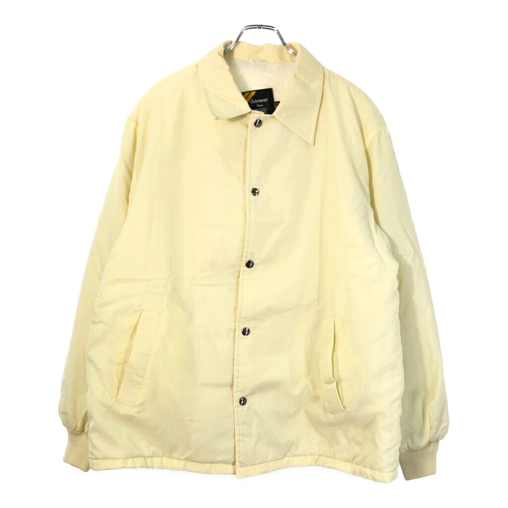 80年代 Sears シアーズ 裏地ボア コーチジャケット アイボリー(メンズ XL)中古 古着 X2651