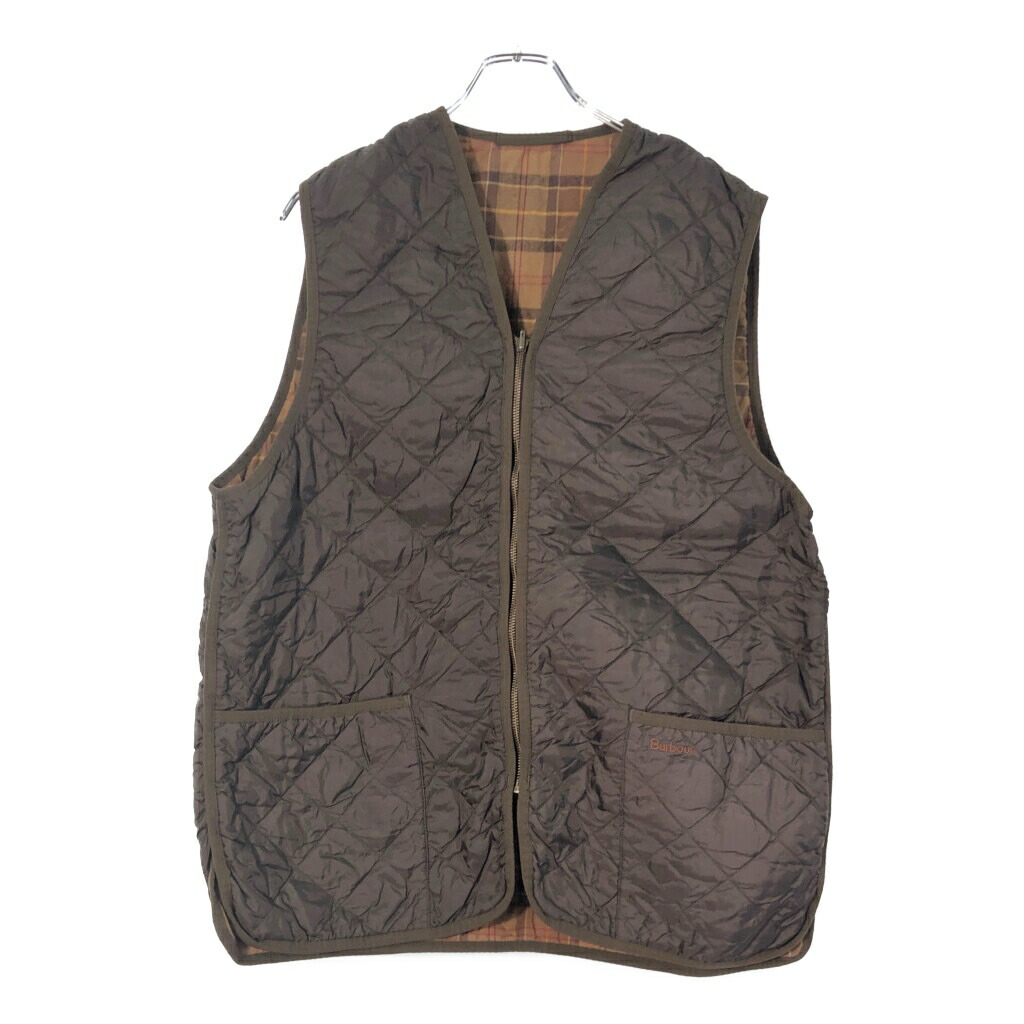 Barbour バブアー QUILTED WAISTCOAT キルテッドウエストコート キルティングベスト ブラウン(メンズ 46)中古 古着 X2724
