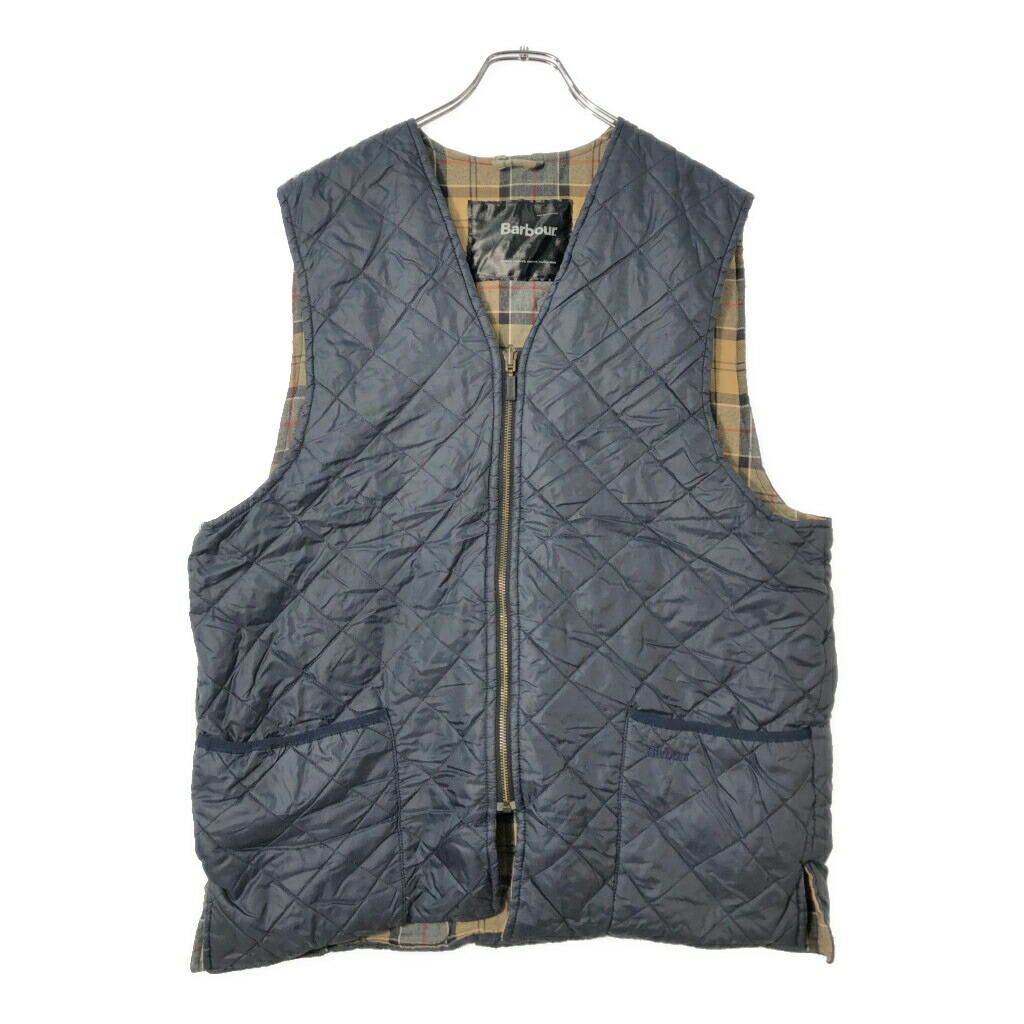 Barbour バブアー QUILTED WAISTCOAT キルテッドウエストコート キルティングベスト ネイビー(メンズ 44)中古 古着 X2748