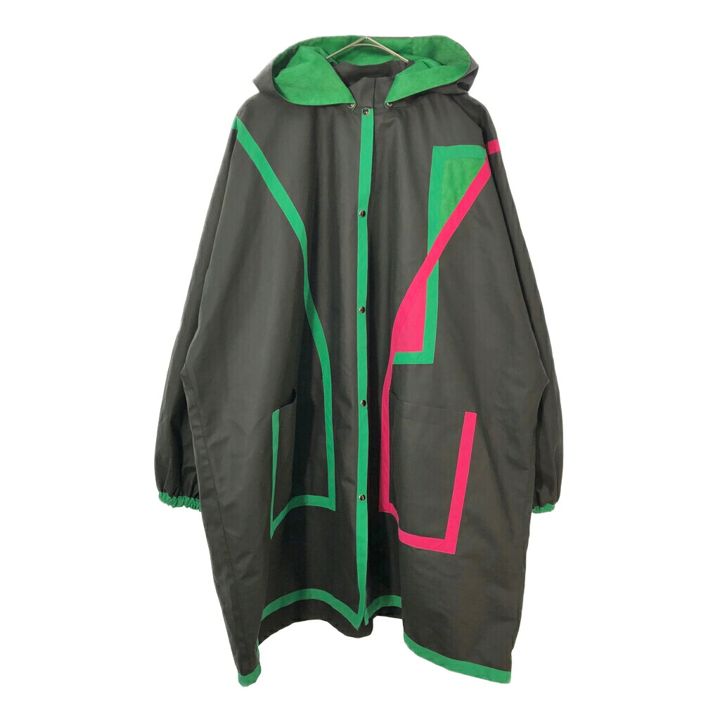raincoatlady.com ソフトシェル レインコート 大きいサイズ ブラック(レディース 3XL相当)中古 古着 X2771