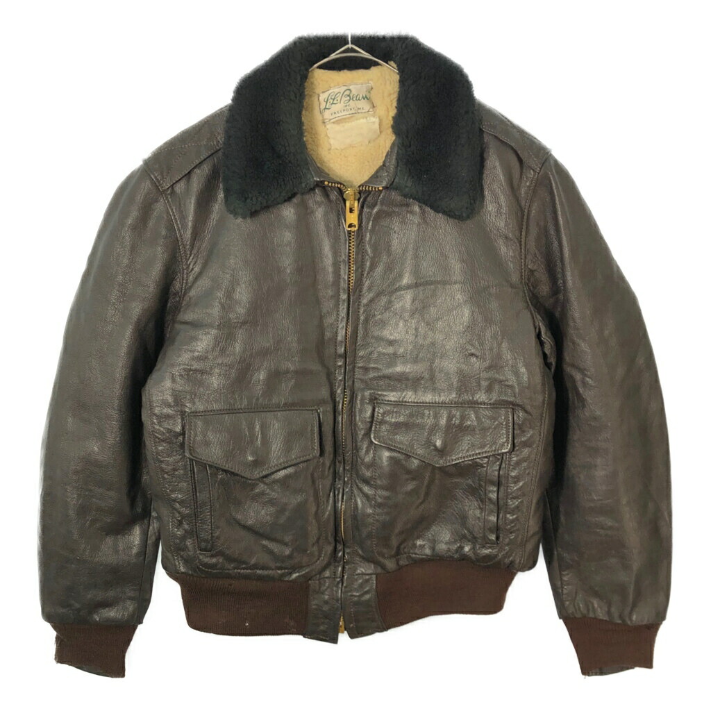 楽天市場】80s USA製 ビンテージ □ LLBEAN G-1 タイプ 本革 レザー