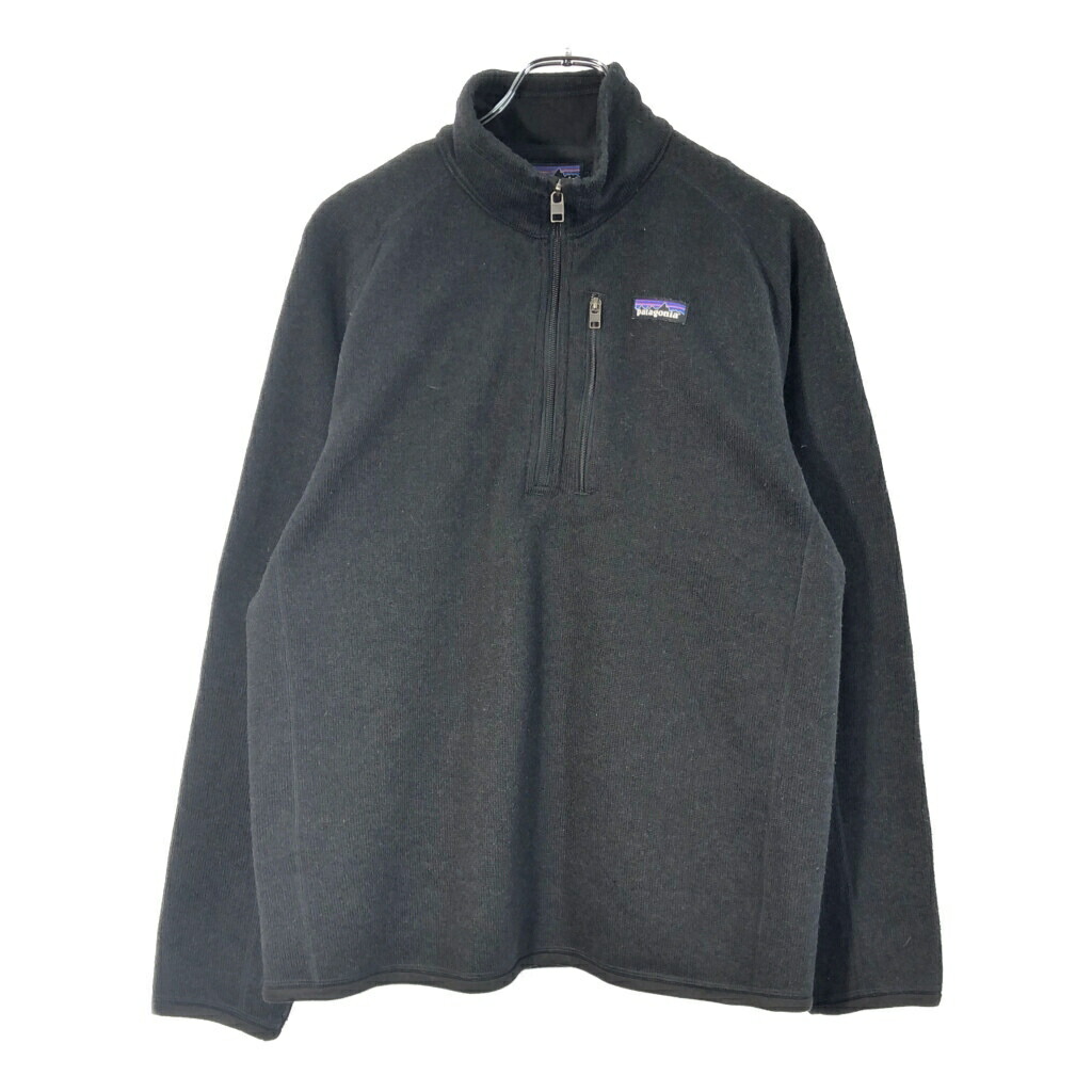 patagonia パタゴニア ベターセーター ハーフジップ フリースジャケット アウトドア ブラック(メンズ M)中古 古着 X2860
