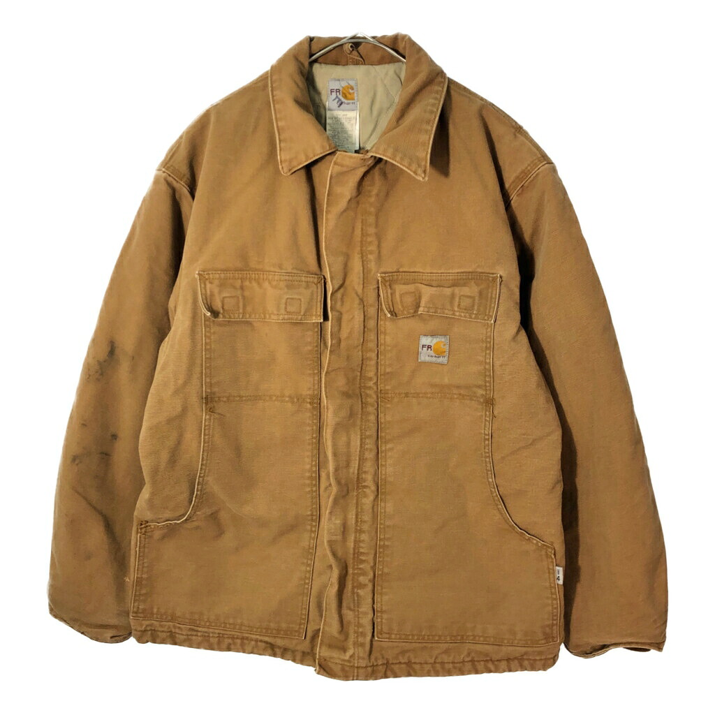 00年代 Carhartt FR カーハートFR トラディショナルジャケット ブラウン(メンズ LARGE REGULAR)中古 古着 X2899