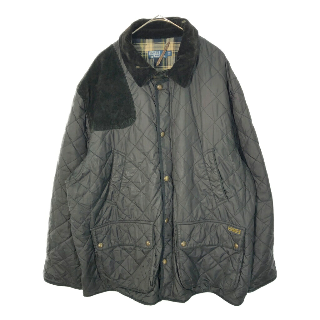 Polo by Ralph Lauren ポロ ラルフローレン キルティングジャケット 大きいサイズ ブラック(メンズ 3XL)中古 古着 X3068|YAMAHISA USEDCLOTHINGSHOP
