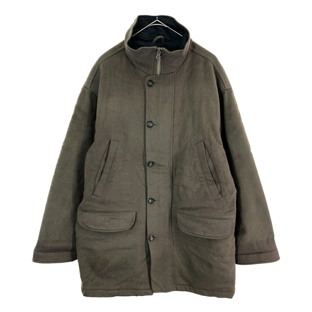Eddie Bauer エディーバウアー ウールハーフコート アウトドア カーキ(メンズ M)中古 古着 X3075|YAMAHISA USEDCLOTHINGSHOP