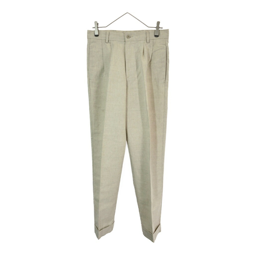 00年代 DOCKERS ドッカーズ 2タック リネンスラックスパンツ ベージュ(メンズ W30 L30)中古 古着 X3102