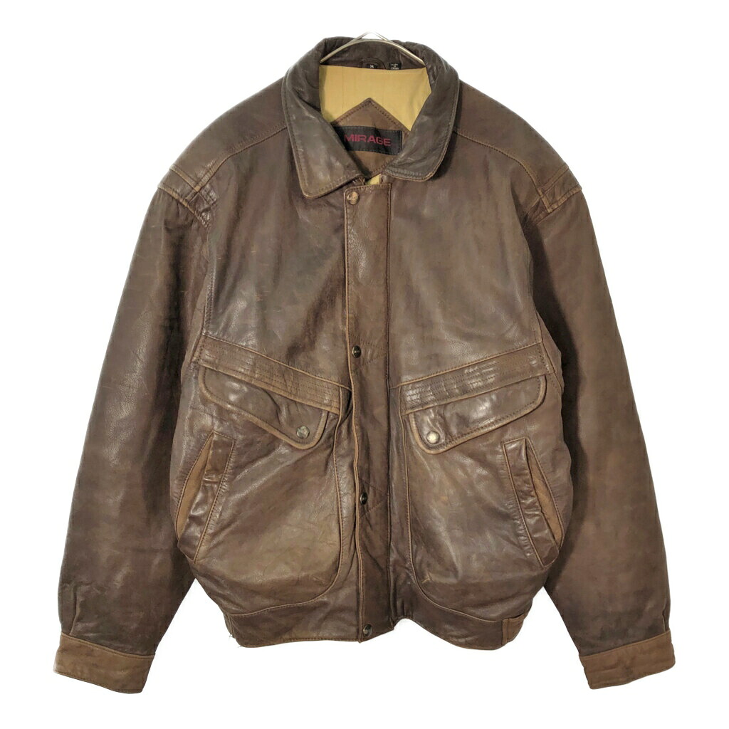 MIRAGE レザージャケット ブラウン(メンズ M)中古 古着 X3244|YAMAHISA USEDCLOTHINGSHOP