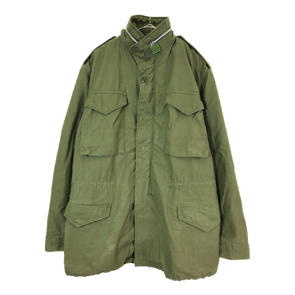 60年代 米軍実物 U.S.ARMY M-65 フィールドジャケット 2nd ヴィンテージ ミリタリー オリーブ(メンズ MEDIUM LONG)中古 古着 X3257
