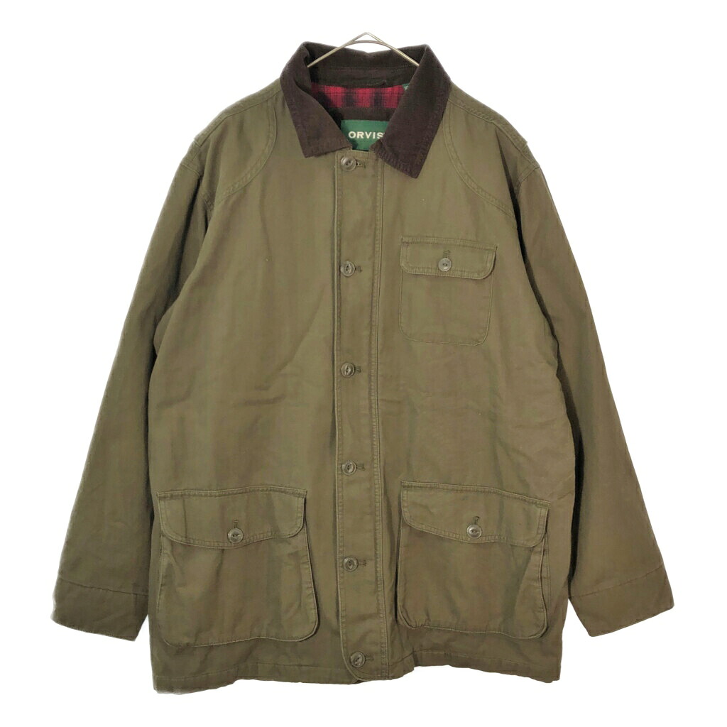 ORVIS オービス ハンティングジャケット アウトドア カーキ(メンズ L)中古 古着 X3393