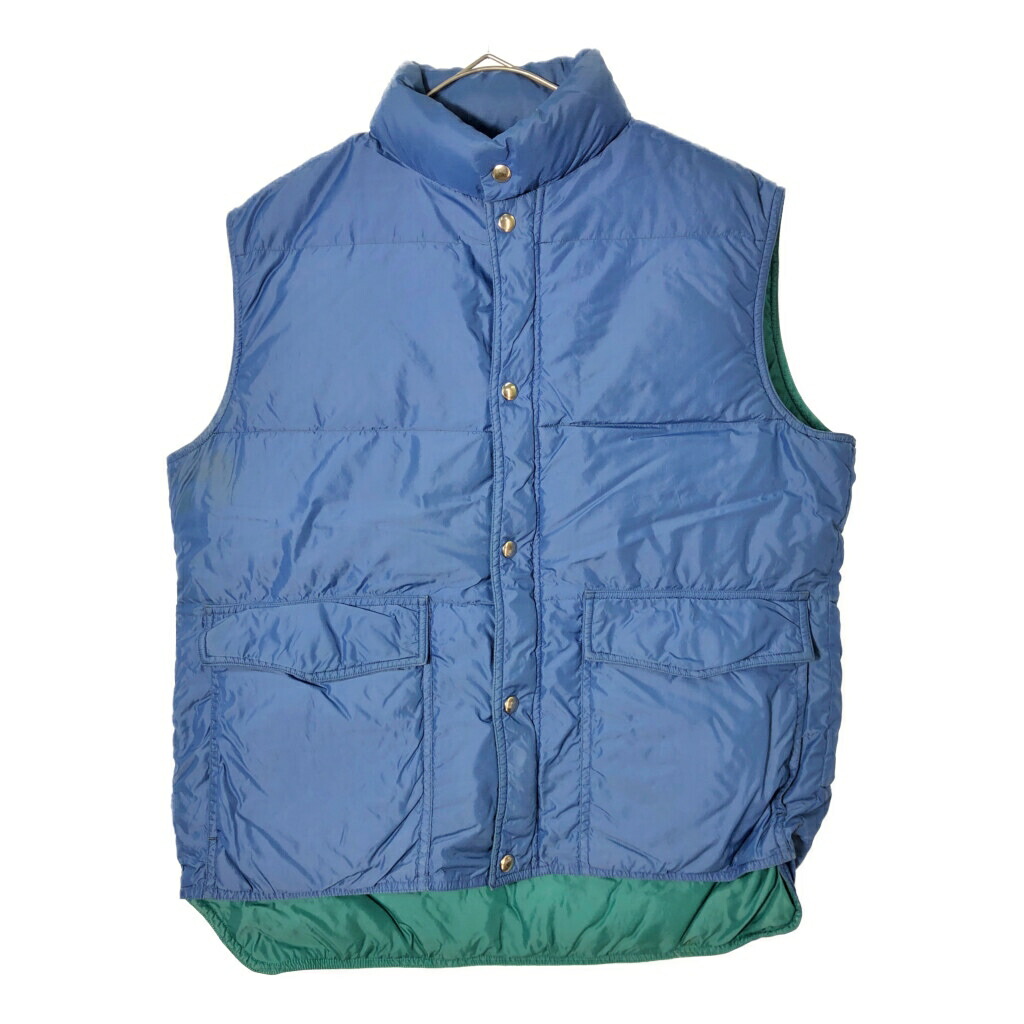 80年代 JCPenney ジェーシーペニー ダウンベスト ブルー(メンズ M相当)中古 古着 X3398