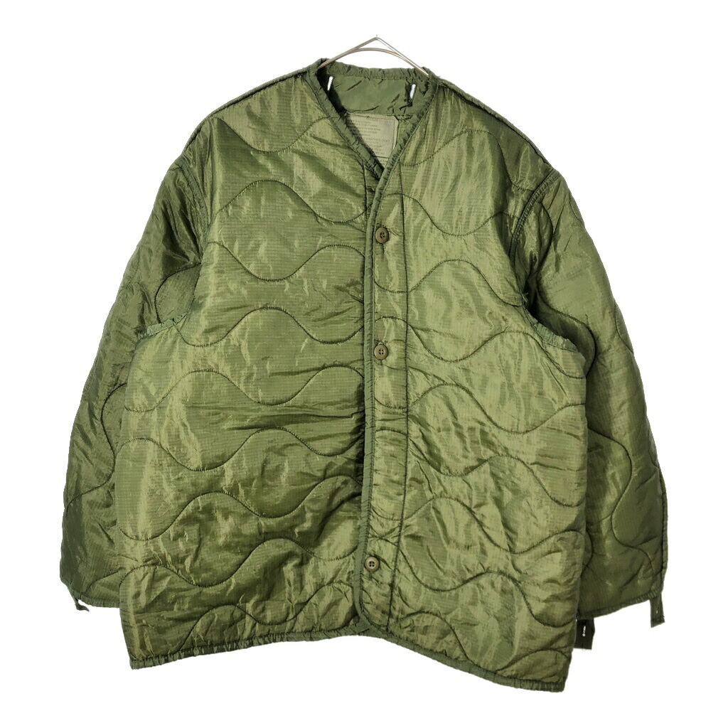 00年代 米軍実物 U.S.ARMY M-65 ライナージャケット ミリタリー オリーブ(メンズ MEDIUM)中古 古着 X3403