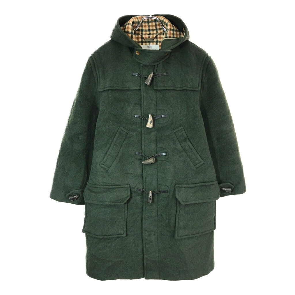 90年代 カナダ製 Aquascutum アクアスキュータム ダッフルコート グリーン(メンズ L)中古 古着 X3390