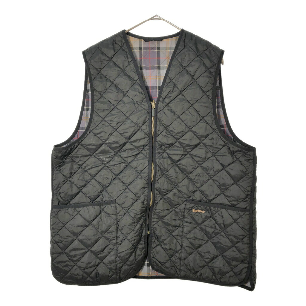 00年代 Barbour バブアー POLARQUILT WAISTCOAT/ZIP IN ポーラーキルト・ウエストコート キルティングベスト(メンズ 46)中古 古着 X3451