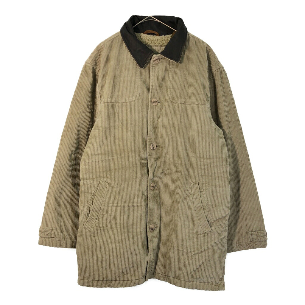 90年代 Timberland ティンバーランド コーデュロイ ハンティングジャケット アウトドア アイボリー(メンズ M)中古 古着 X3473