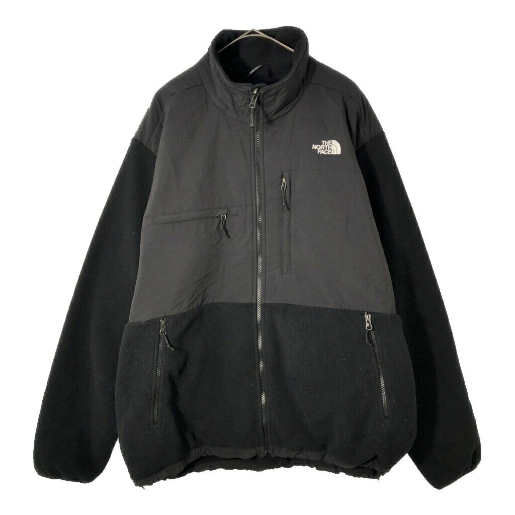 THE NORTH FACE ノースフェイス Denali デナリ フリースジャケット 大きいサイズ アウトドア ブラック(メンズ XXL)中古 古着 X3520