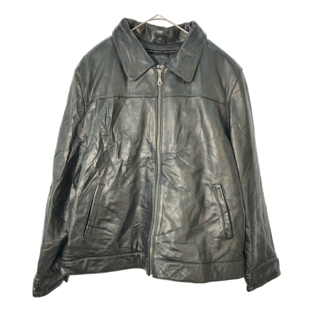 新品タグ付き WILSONS LEATHER ウィルソンズレザー レザージャケット ブラック(メンズ XL)中古 古着 X3237|YAMAHISA USEDCLOTHINGSHOP