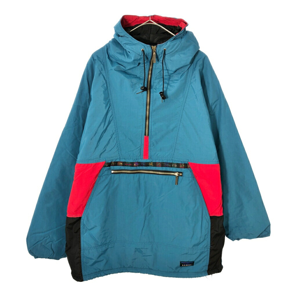80年代 USA製 L.L.Bean エルエルビーン アノラックパーカー アウトドア ブルー(メンズ L)中古 古着 X3238｜YAMAHISA USEDCLOTHINGSHOP