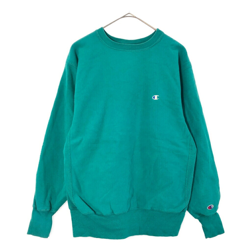 90年代 USA製 Champion チャンピオン REVERSE WEAVE リバースウィーブ ワンポイントロゴ スウェット(メンズ LARGE)中古 古着 X4811