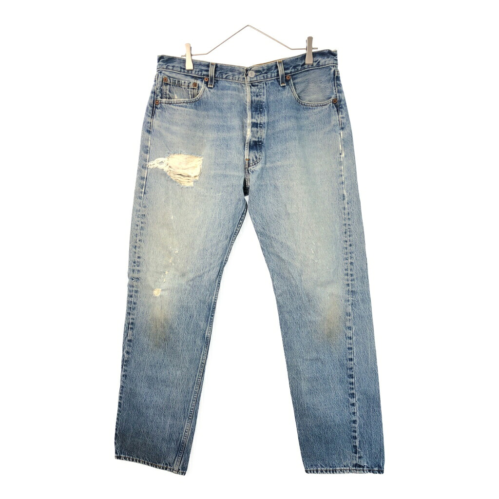 90年代 USA製 Levi's リーバイス 501 デニムパンツ ブルー(メンズ W36 L32)中古 古着 X3810